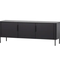 Stolik pod TV GUNNAR 154 cm drewno sosny czarny mat