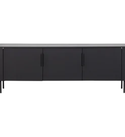 Stolik pod TV GUNNAR 154 cm drewno sosny czarny mat