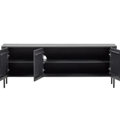 Stolik pod TV GUNNAR 154 cm drewno sosny czarny mat