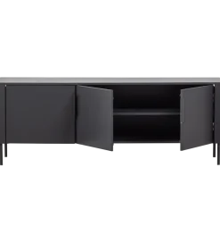 Stolik pod TV GUNNAR 154 cm drewno sosny czarny mat