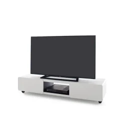 Stolik pod TV JEFF III 140 cm biało czarny