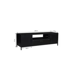 Stolik pod TV KALIA 160 cm czarny