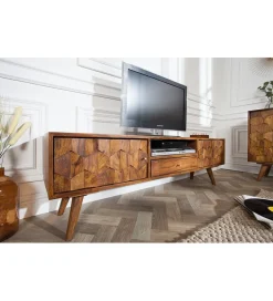 Stolik pod TV Komodo Mystic Living 140 cm drewno sheesham