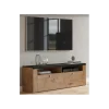 Stolik pod TV LARONA 140 cm o wybarwieniu dąb lefkas z kolorem touchwood