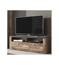 Stolik pod TV LARONA 140 Cm O Wybarwieniu Satin Nussbaum z kolorem Touchwood