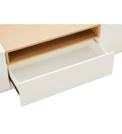 Stolik pod TV LOFT 160 cm biało naturalna