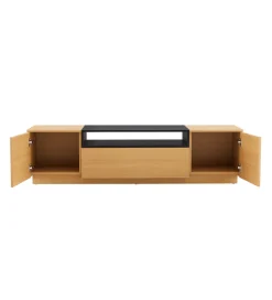 Stolik pod TV LOFT 160 cm naturalna czarna