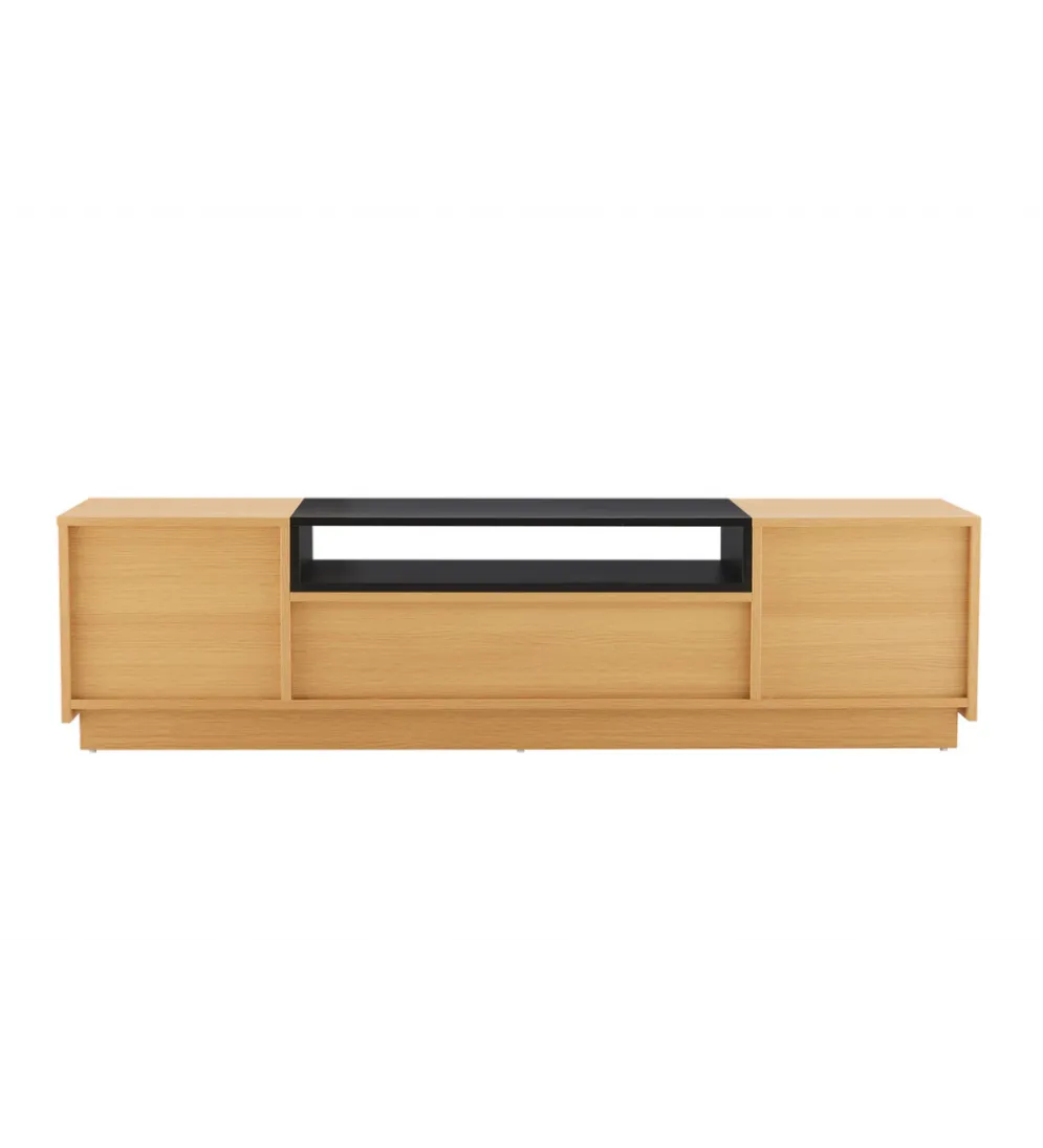 Stolik pod TV LOFT 160 cm naturalna czarna