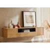 Stolik pod TV LOFT wiszący 150 cm naturalno czarna