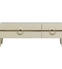 Stolik pod TV MERGE 160 cm drewno eukaliptusa szary