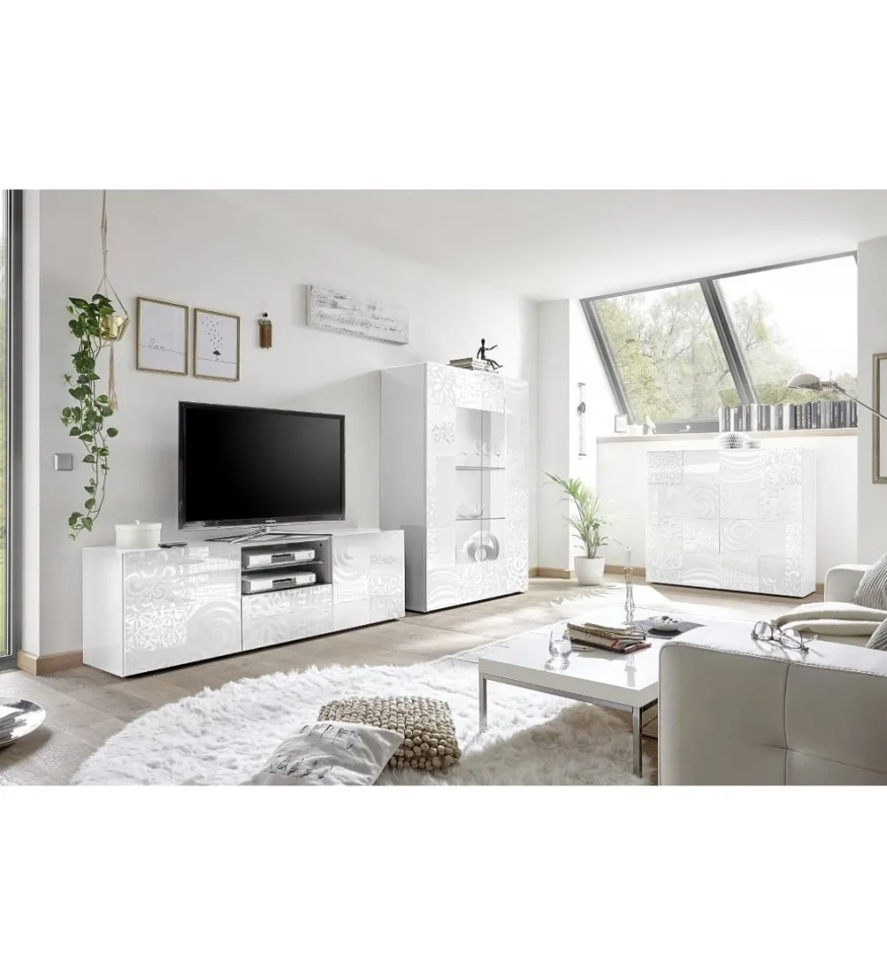 Stolik pod TV MIRO 180 cm biały