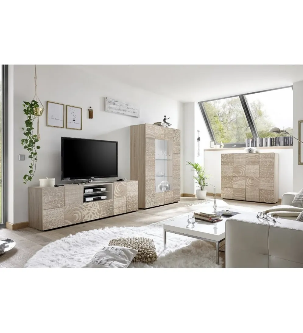 Stolik pod TV MIRO 180 cm dąb sonoma
