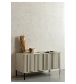 Stolik pod TV NEW GRAVURE 100 cm drewno sosny dust