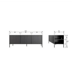 Stolik pod TV NEW GRAVURE 150 cm drewno dębu naturalny