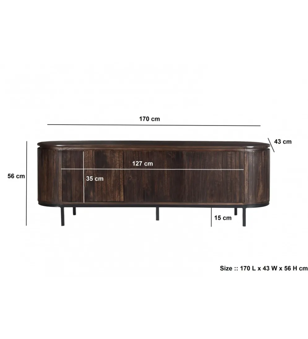 Stolik pod TV NOORK 170 cm w kolorze orzechowym