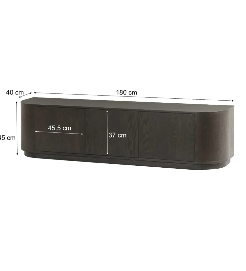 Stolik pod TV NOVERO 180 cm ciemnobrązowy