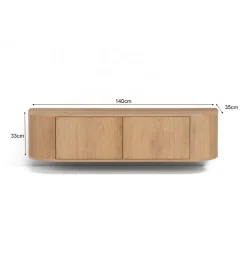 Stolik pod TV NOVERO ZWEVEND 140 cm naturalny