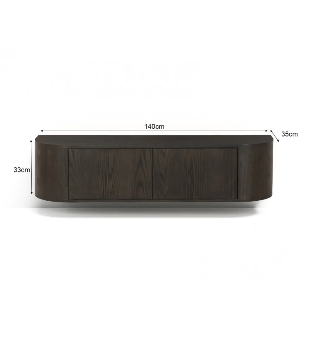Stolik pod TV NOVERO ZWEVEND 140 cm czarny
