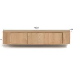 Stolik pod TV NOVERO ZWEVEND 180 cm naturalny