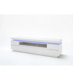 Stolik pod TV OCEAN 175 cm biały z oświetleniem