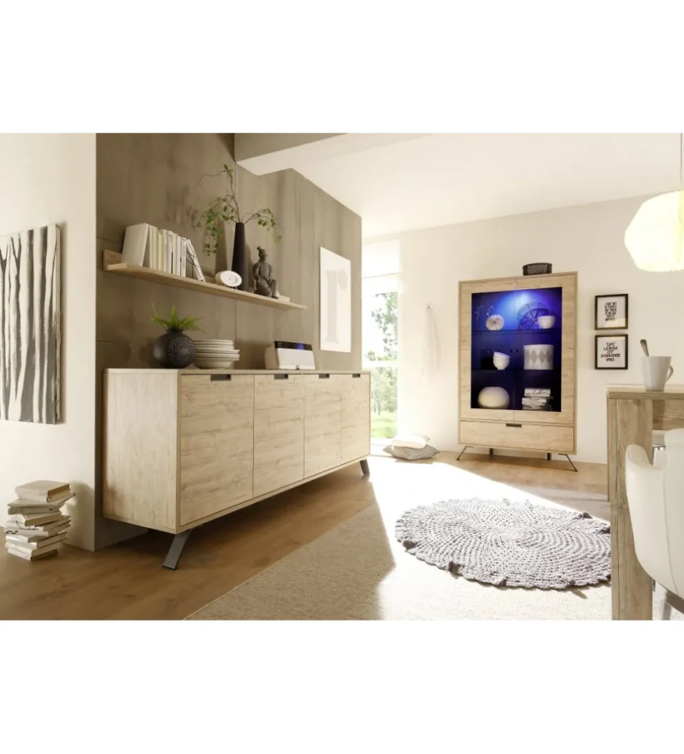 Stolik pod TV PALMA 156 cm w kolorze dębowym