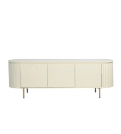Stolik pod TV PATO 170 cm drewno mango biały