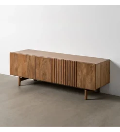 Stolik pod TV PERSOTON 160 cm drewno mango