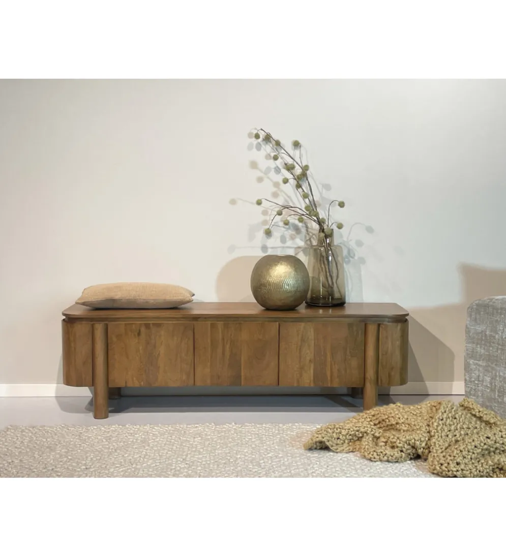 Stolik pod TV SALANO 170 cm drewno mango naturalna