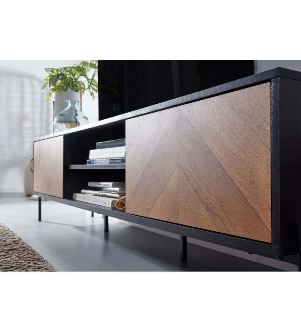 Stolik pod TV SALUZZO 163 cm w optyce dąb