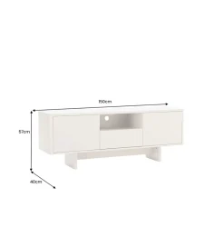 Stolik pod TV SAVOY 150 cm biały