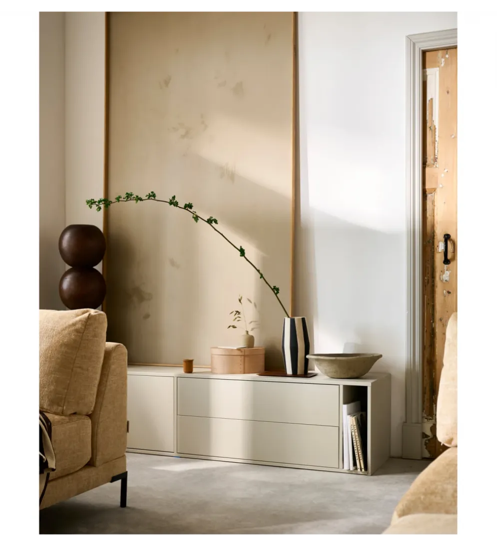 Stolik pod TV SETTLE 200 cm drewno sosny dust