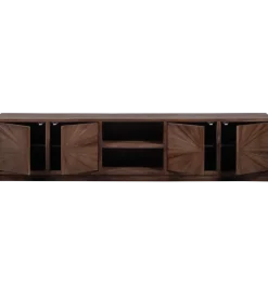 Stolik pod TV SUN 200 cm drewno teak brązowy