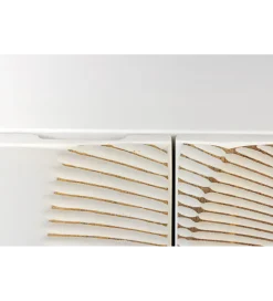 Stolik pod TV SWEET GOLDEN SUNSET 180 cm drewno mango biała
