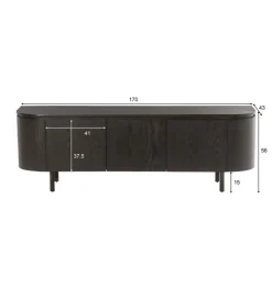 Stolik pod TV Tobago 170 cm czarny