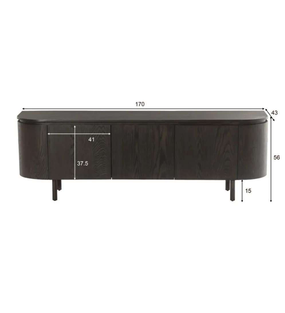 Stolik pod TV Tobago 170 cm czarny