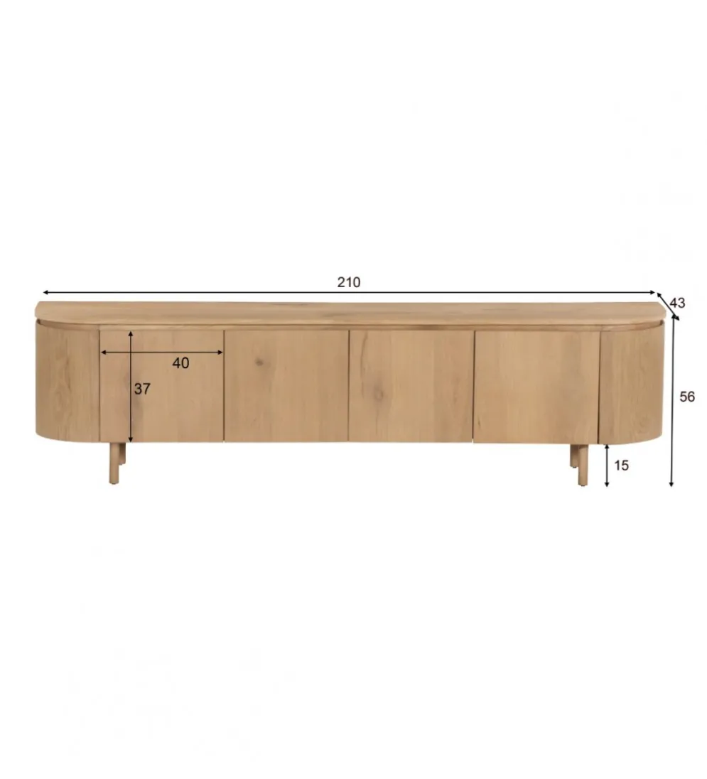 Stolik pod TV Tobago 210 cm naturalny