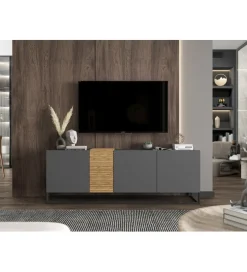 Stolik pod TV VANTA 160 cm antracytowy matowy