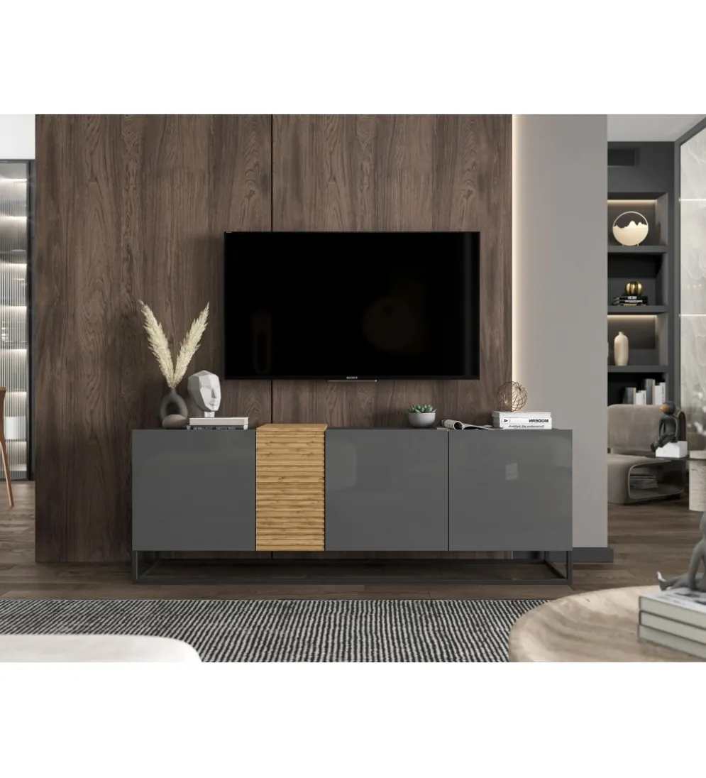 Stolik pod TV VANTA 160 cm antracytowy