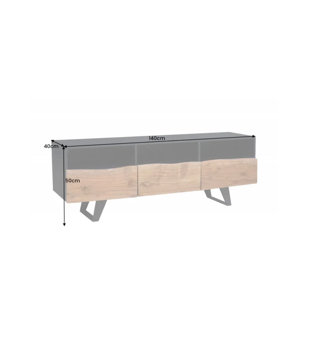 Stolik pod Tv Welden 140 cm drewno akacja