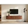 Stolik pod TV wiszący ADLON 160 cm drewno mango wzór 3D