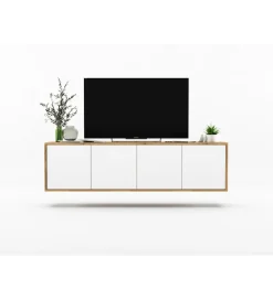 Stolik pod Tv wiszący Apollo B 150 cm biały