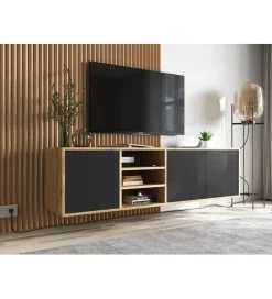 Stolik Pod Tv wiszący Apollo 150 Cm Czarny