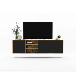 Stolik Pod Tv wiszący Apollo 150 Cm Czarny