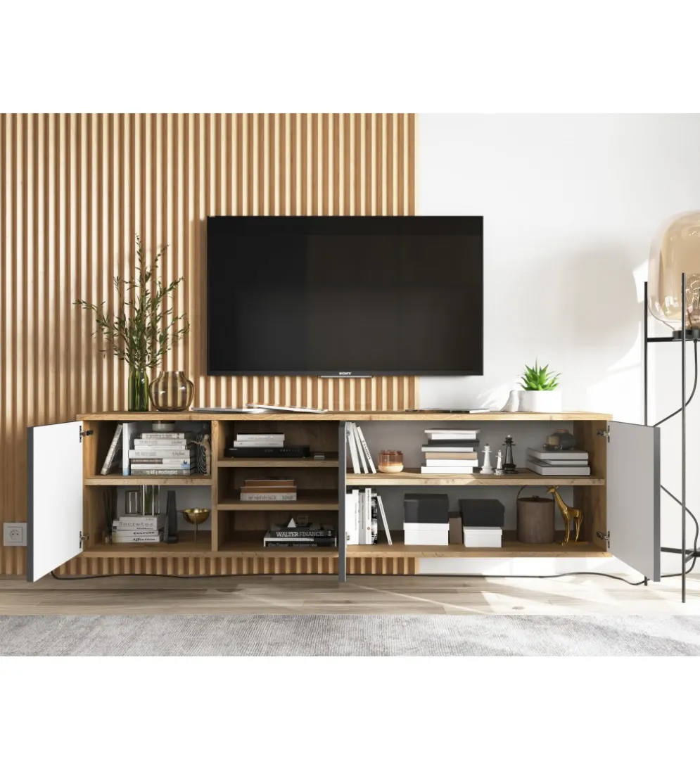 Stolik Pod Tv wiszący Apollo 150 Cm antracytowy