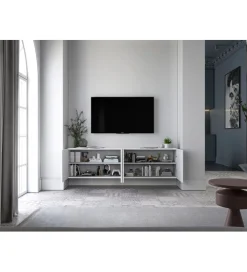 Stolik pod TV wiszący ELPIS 150 cm biały