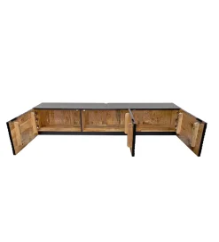 Stolik pod TV wiszący ILLUSION 160 cm 3D drewno mango