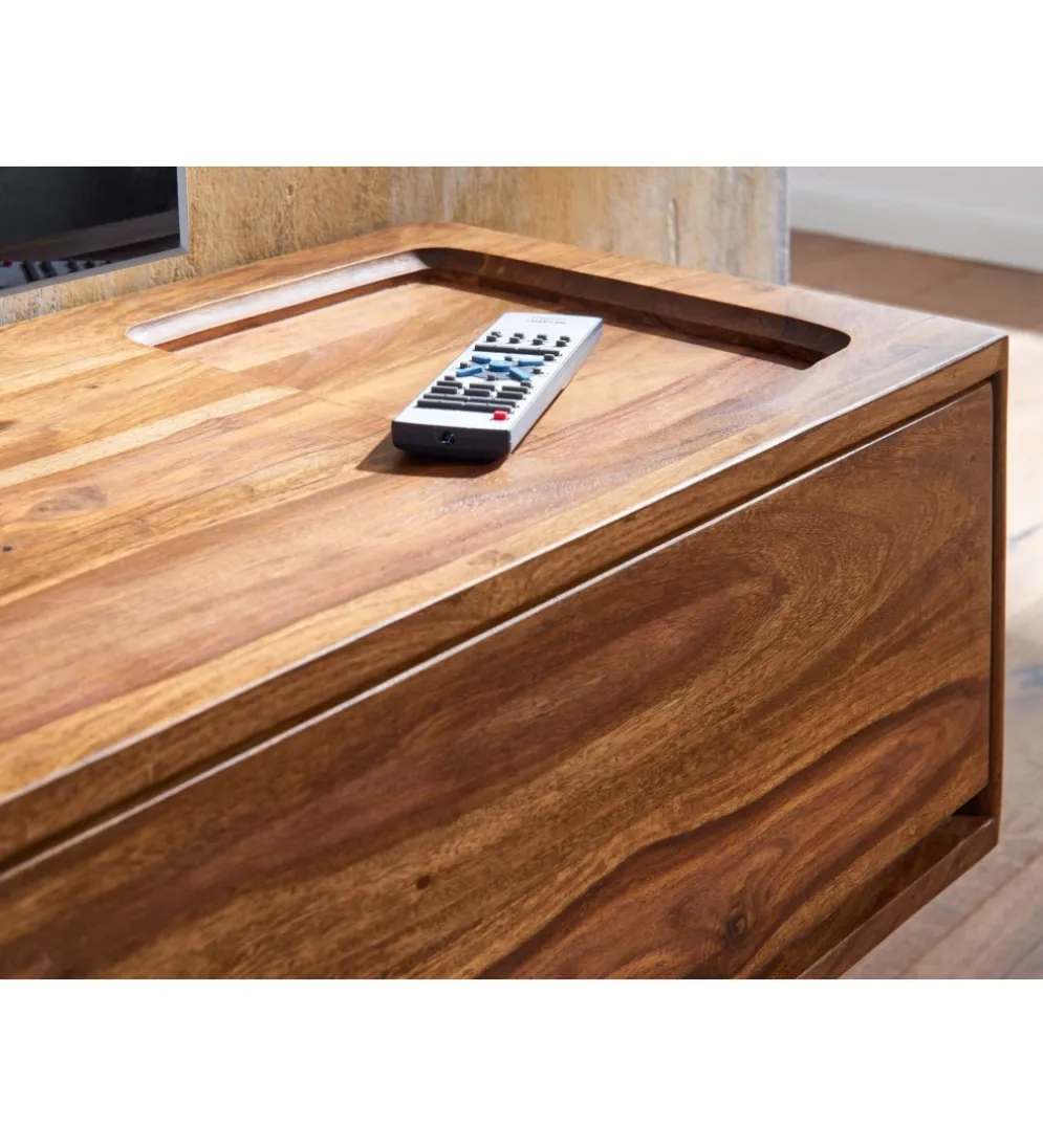 Stolik pod Tv wiszący INDIOS II 108 cm drewno sheesham
