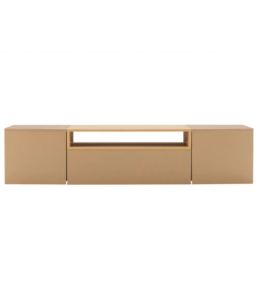 Stolik pod TV wiszący LOFT 160 cm beżowa naturalna