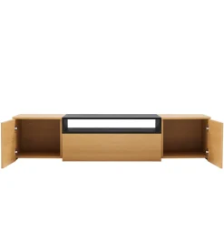 Stolik pod TV wiszący LOFT 160 cm naturalna czarna