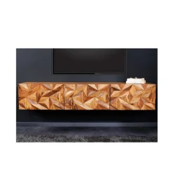 Stolik pod TV wiszący MIRANDA 160 cm drewno sheesham